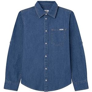 Pepe Jeans Draag jongenshemd, Blauw (Denim-Hq4)