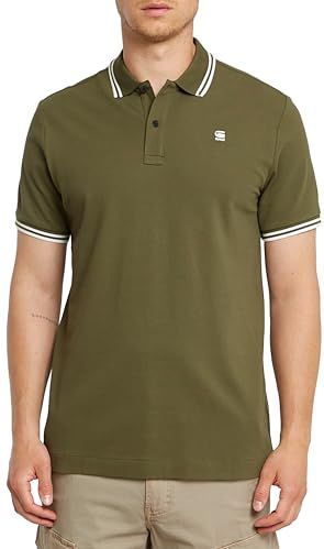 G-Star RAW Dunda Slim Stripe Polo, Groen (Shadow Olive D17127-5864-b230), XS, Groen (Shadow Olive D17127-5864-b230), XS