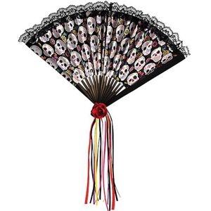 amscan 843935-55 Day of The Dead Fan Halloween zwart