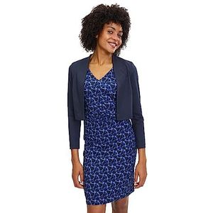 Vera Mont Veste Blazer sans fermeture pour femme, bleu, 38