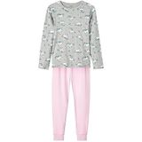 Name It Nkfnightset Grey Melange Unicorn Noos Voetbal Meisjes, Grijs melange