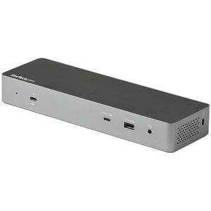 StarTech.com Thunderbolt 3 dockingstation met USB-C hostcompatibiliteit, dubbel scherm 4K 60Hz DisplayPort 1.4 of Dual HDMI, single 8K, TB3/USB-C docking station voor laptop