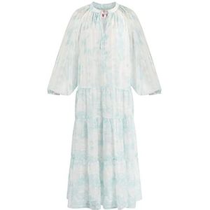 isha Robe longue pour femme 19323135-IS01, Aqua, M, Robe maxi, M