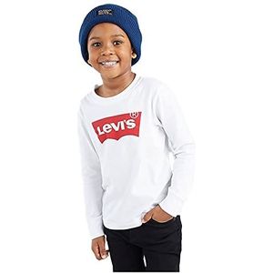 Levi'S Kids -L/S Batwing Tee voor jongens, wit, 2 jaar, Wit.