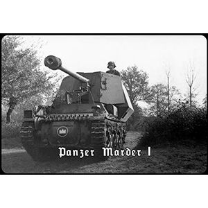 Schatzmix Panzer Marder I wandbord van metaal, 20 x 30 cm, meerkleurig