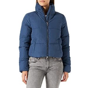 Only Onldolly Short Puffer Jacket Otw Noos gewatteerde damesjas, Donkere jeans blauw