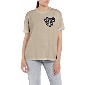 REPLAY T-shirt dames, 893 Sable, L, 893, zand