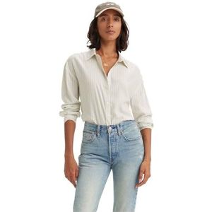 Levi's Odessa Ls Shirt Blues Odessa LS T-shirt, blauw voor dames, Posey Stripe Sugar S, L
