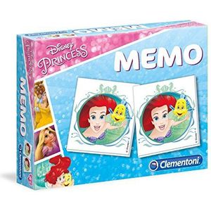 Clementoni - 13487 - Memo Disney prinsessen - kaartspel voor kinderen, educatief spel 4 jaar, paar- en geheugenspel, bordspel, 48 kaarten, 2 spelers, gemaakt in Italië