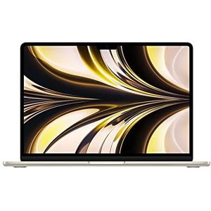 Apple MacBook Air 13 inch: Apple M2 chip met 8 kernen CPU en 10 core GPU, 512 GB SSD, sterrenlicht