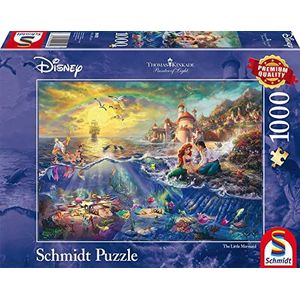 Schmidt Spiele 59479 Thomas Kinkade, Disney, Kleine Meerjungfrau, Arielle, 1000 stukjes