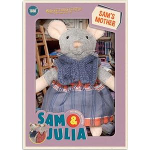 Het huis van de muis - Knuffeldier Sams Moeder - Het origineel uit de populaire serie kinderboeken - Maat 1/12 voor standaard poppenhuis - Inhoud: 1 x muis 12 cm - Voor de