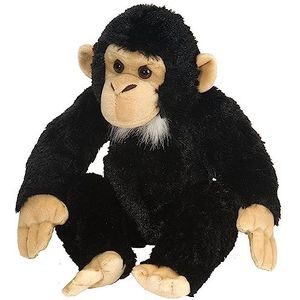 Wild Republic Republic-16521 knuffeldier, chimpansee, Cuddlekins, speelgoed, 30 cm, 16521, zwart