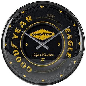 Nostalgic-Art Goodyear 51085 Retro wandklok voor auto- en motorfans vintage patroon Ø 31 cm