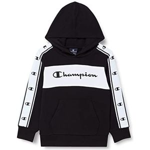 Champion Legacy American Tape-Powerblend Color Block Sweatshirt met capuchon, voor kinderen en jongeren, zwart, 3-4 jaar, zwart.