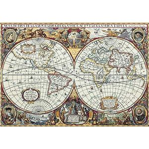 PANNA - Kruissteekset - Wereldkaart - PZ-1842 - Handwerk voor volwassenen - Leuke stof - 46,5 x 66 cm - Borduurset