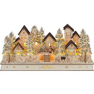 HGD CLH02-9017 kerstdecoratie van kleurrijk hout, groot formaat