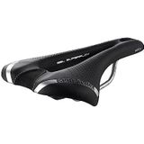 Selle Italia - Max SLR Gel Superflow racefietszadel, frame TI 316 buis Ø 7, zadel Road Gran Turismo Fibra-Tek, comfort gel, schokdemper, zwart, Tai