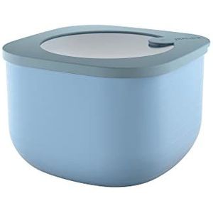 Guzzini Store&More Kitchen Active Design hoge luchtdichte containers voor koelkast/vriezer/magnetron (M), 16 x 16 x 10,7 cm, blauw (mat blauw)