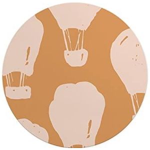 Questo Casa, Ronde muismat met antislip onderkant voor kantoor en thuis, diameter 22 cm