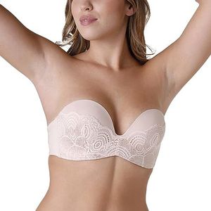 Wonderbra Verfijnde glamoureuze strapless beha voor dames, crèmekleurige parel 85G romige parel 85G, Romige parel