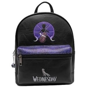 Nomadict Sac à Dos Fashion Gaming Wednesday Violon - Inclus Pochette de rangement compatible pour console - Licence officielle Mercredi