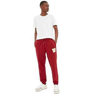 Trendyol Pantalon de sport régulier taille normale pour homme, bordeaux, M