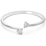 Swarovski Attract Soul Heart armband, wit, gerhodineerd metaal, Kristal metaal, Kristal