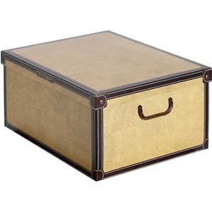 Kanguru BAULOTTO TAPIRUS Decoratieve Kartonnen Opbergdoos met Handgrepen en deksel voor het opbergen van kleding, Kledingkasten, Speelgoed, Home, Veelkleurig, maat 50 x 40 x 25 cm, meerkleurig
