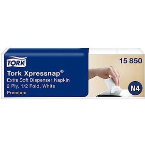 TORK 15850 Xpressnap extra zachte handdoeken N4 geschikt voor Interfold N4 handdoekdispenser wit 8 x 1000 (10,7 x 16,5 cm)