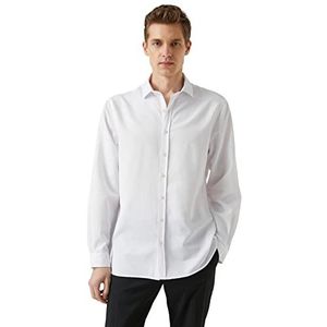 Koton Basic Slim Fit T-shirt voor heren, wit (000)