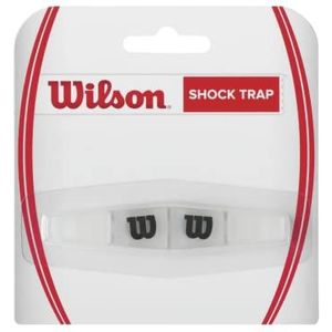 Wilson Anti-vibrators met logo voor racket, shock trap, transparant/zwart, WRZ537000