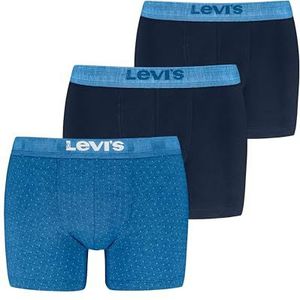 Levi's Lot de 3 boxers pour homme - Inspiré du denim, Bleu combo, M