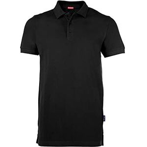 HRM Heavy Performance Poloshirt voor heren, hoogwaardig poloshirt voor heren, basic poloshirt wasbaar tot 60 °C, hoogwaardige en duurzame herenkleding, werkkleding, zwart.