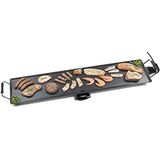 Bestron ABP605 XXXL Teppanyaki Bakplaat voor 10 Personen, elektrische Tafelgrill met antiaanbaklaag, Grillplaat met 2000W, kleur: zwart