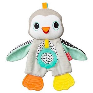 INFANTINO - Pinguïn knuffeldier, multi-gestructureerd, bijtring van siliconen, zachte voeten om te bijten