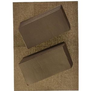 Morigami 2-laags handdoek, 1/6 vouwen, 100 servetten, punt, chocolade
