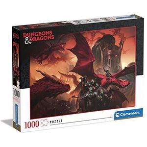 Clementoni - Dungeons & Dragons Draken, 1000 stukjes, puzzel, entertainment voor volwassenen, gemaakt in Italië, 39733