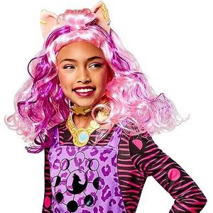 RUBIE'S - Officieel Monster High kostuumaccessoire voor kinderen - Bruine pruik - Clawdeen Wolf - Eén maat - Voor Halloween-kostuum, accessoires voor tieners en meisjes
