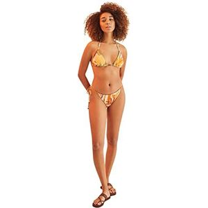 Women'secret Top Bikini Triangulaire Imprimé Tropical Haut Femme, Imprimé orange, 110B
