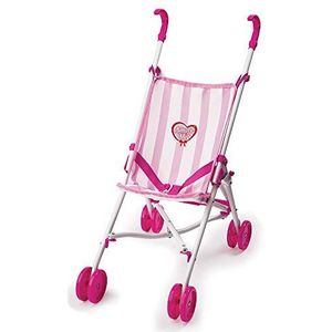 Grandi Giochi GG71250, Amore Mio kinderwagen, paraplu, wit/roze