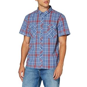 Brandit Roadstar Shirt heren Overhemd, Blau-rot, XXL