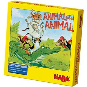 Haba ESP (3409), stapelspel voor 2-4 spelers vanaf 4 jaar, met dierenfiguren van hout, kan ook solo worden gespeeld