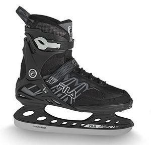 FILA Primo Ice Schaatsen voor heren, ijshockey, roestvrij staal, stevige grip en hoog draagcomfort, zwart/grijs, maat 39