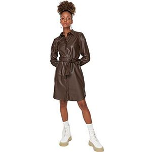 Trendyol Damesblazer mini-jurk bruin 66, Bruin