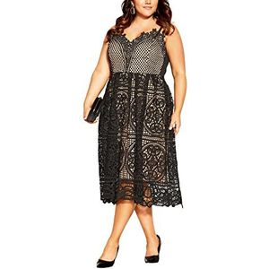 CITY CHIC Robe grande taille pour femme, Noir, 48/grande taille