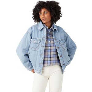 Wrangler Padded Trucker Denim jas voor dames, Maak de raaf bang