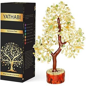 YATHABI groene jade, levensboom, feng shui decoratie, boom edelsteen, boom van het leven, kristal, spirituele onderdelen, Boeddha decoratie, holistische geschenken voor vrouwen