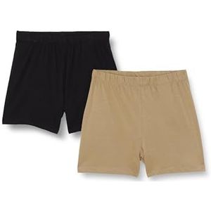 ONLMAY JRS Lot de 2 shorts à rayures Taille haute, Noir/Paquet : Mermaid, M