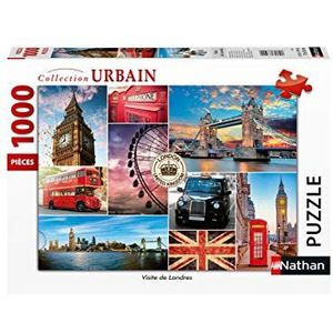 Nathan - Puzzel voor volwassenen - Puzzel N 1000 p - Tour door Londen - Volwassenen en kinderen vanaf 14 jaar - Hoogwaardige puzzel - Steden en monumenten - 87632